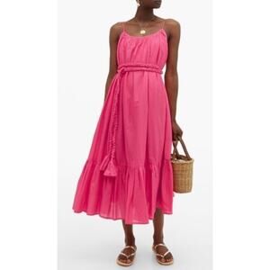 NWT RHODE RESORT Lea Midi dress •M• Braided Belted Cotton Coastal Vacation $438
